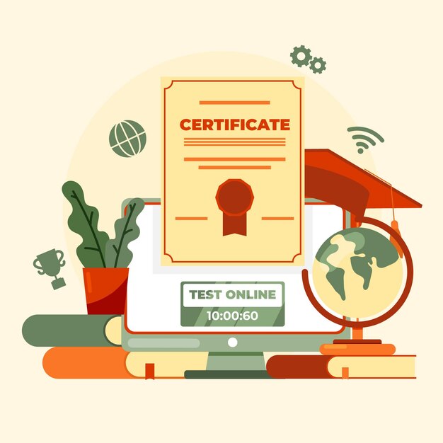 Online certification illustration