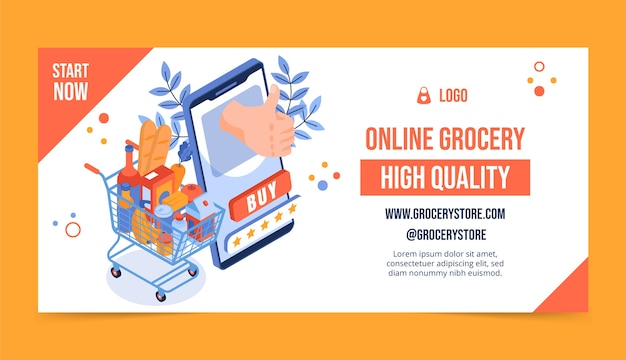 Online grocery store banner design