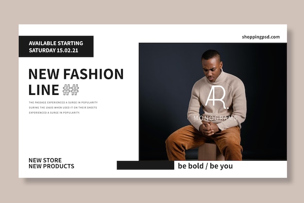 Online shopping banner template