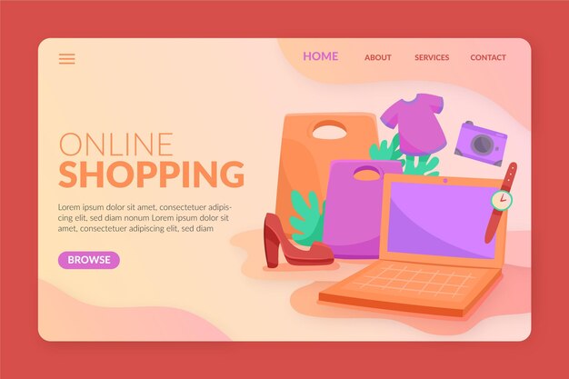 Online shopping - landing page