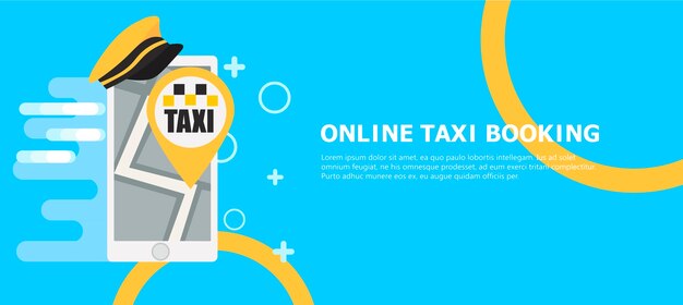 Online taxi booking banner