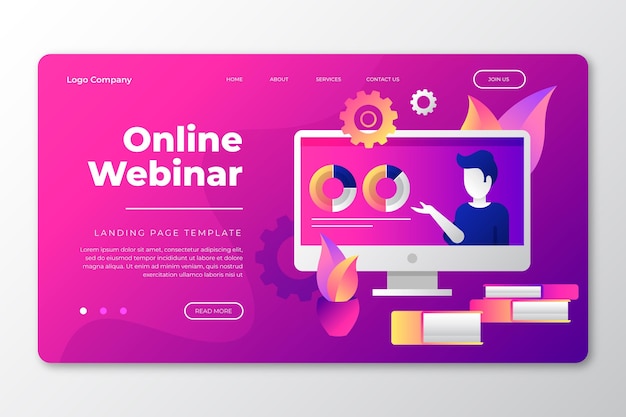 Online webinar landing page