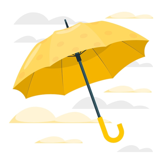 Open umbrella concept illustration
