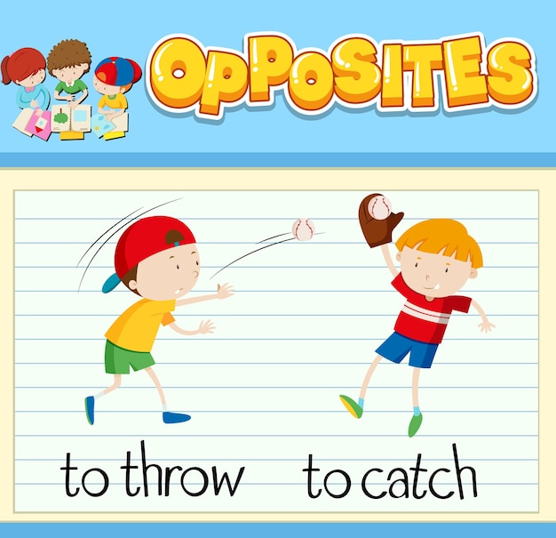 Opposite words with pictures for kids