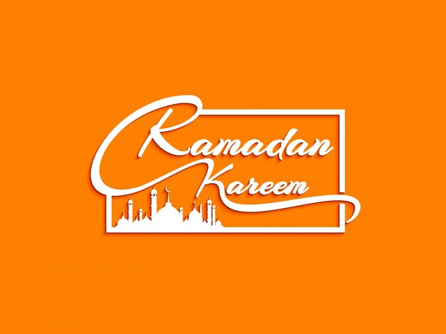 Orange background of ramadan kareem