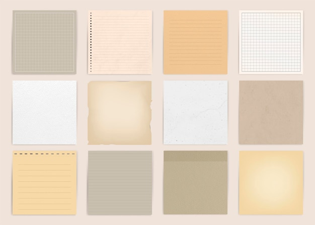 Free Vector orange note paper collection