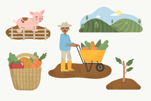 Free Vector organic farming concept