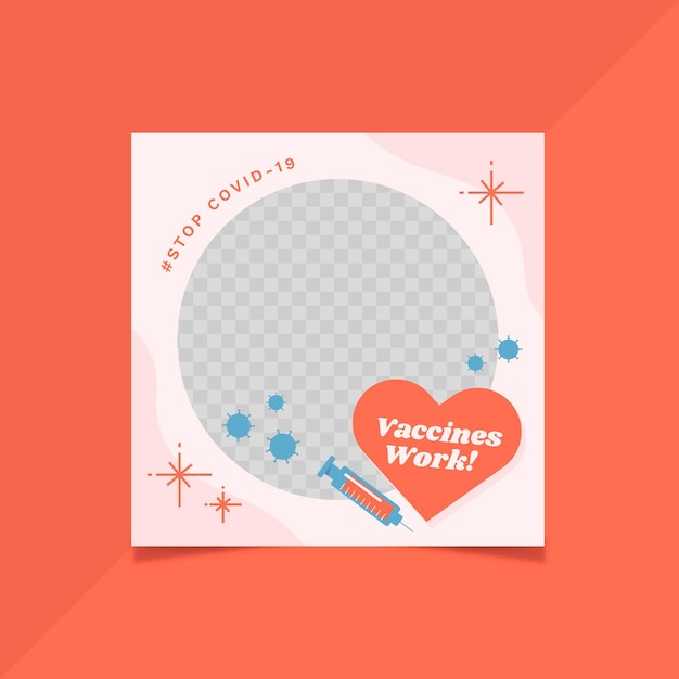 Free vector organic flat coronavirus facebook frame