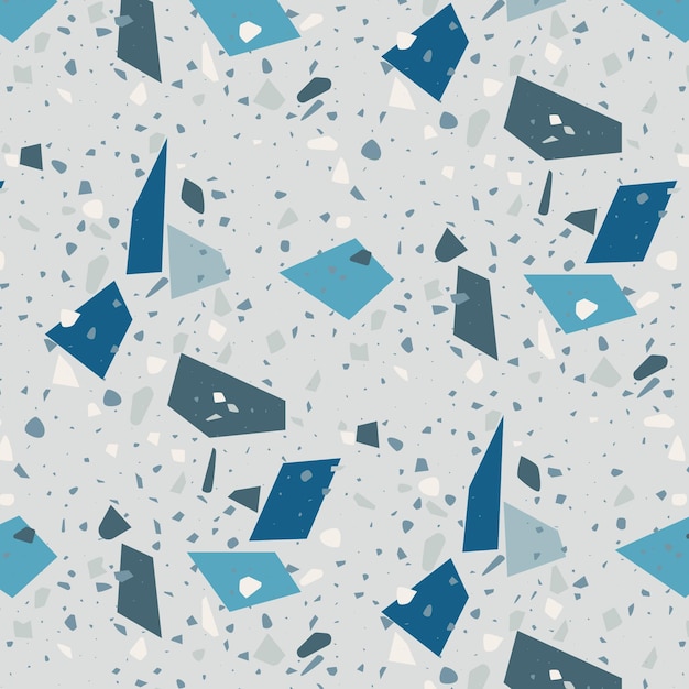 Organic flat monochromatic terrazzo pattern