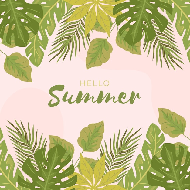 Free Vector organic flat summer illustration