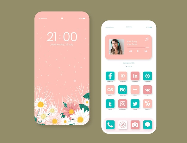 Organic home screen interface