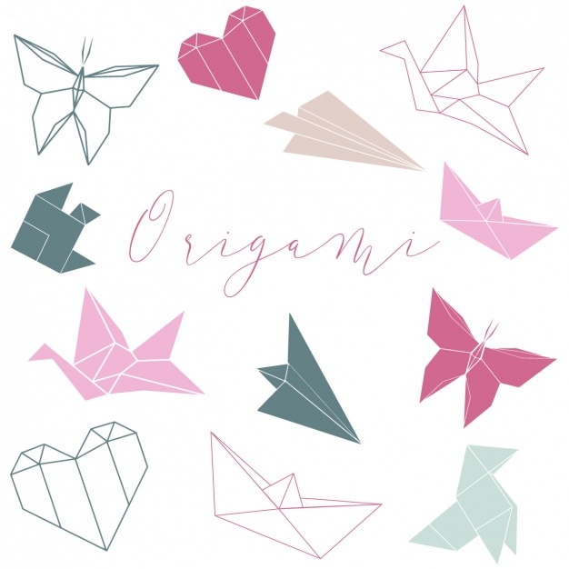 Free Vector origami shapes collection