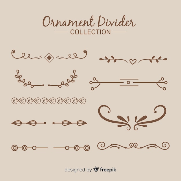 Free Vector ornament divider collection