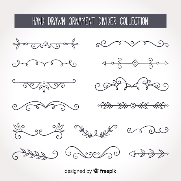 Free Vector ornament divider collection