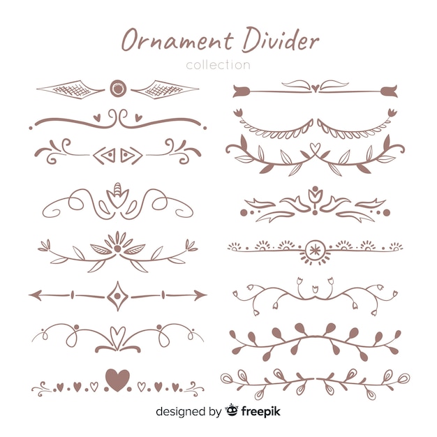Free vector ornament divider collection