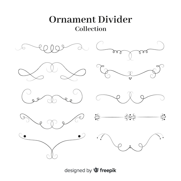 Free Vector ornament divider collection