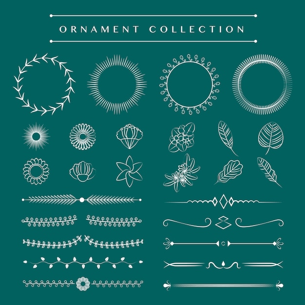 Free vector ornaments collection design concept