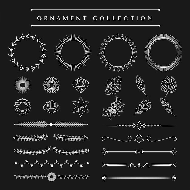 Ornaments collection vector design concept