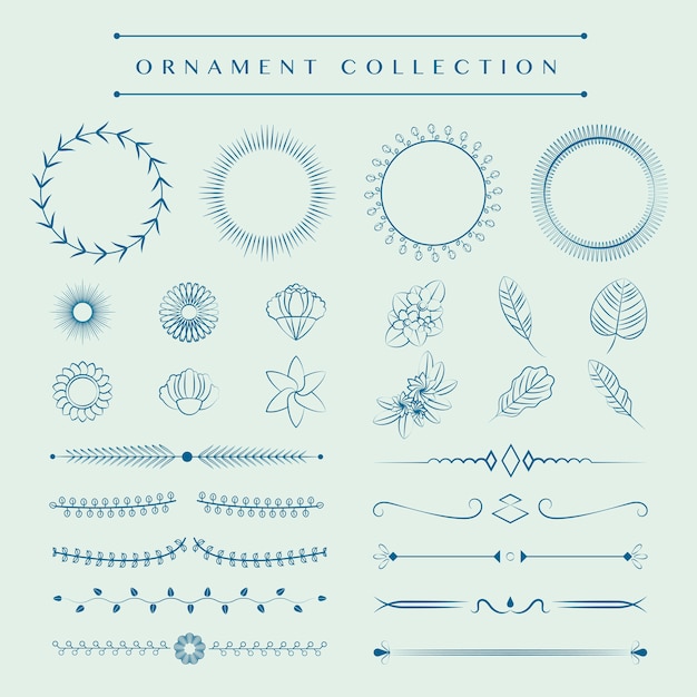 Free vector ornaments collection vector design concept