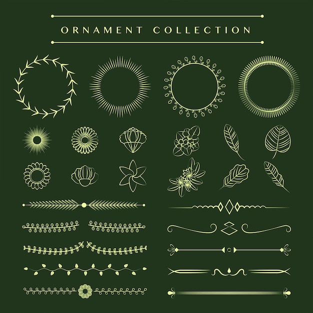 Free vector ornaments collection vector design concept