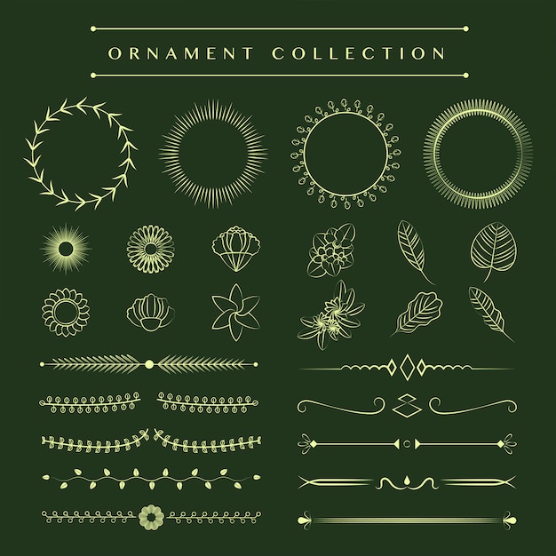 Ornaments collection vector design concept