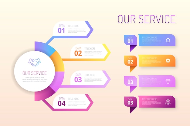 Free Vector our services infographic design