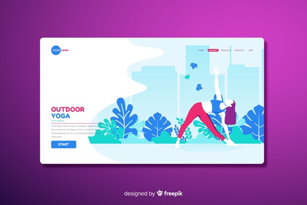 Outdoor activities landing page