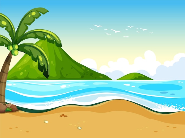 Outdoor beach landscape scene