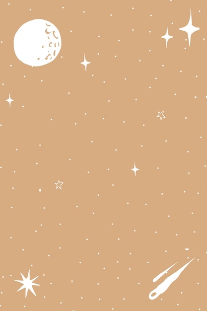 Free Vector outer space doodle background
