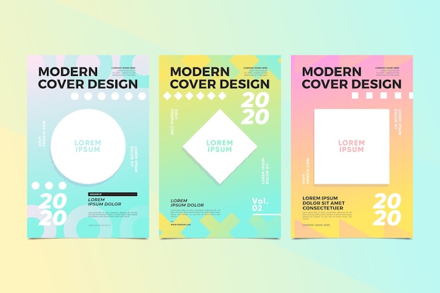 Free vector pack of creative abstract covers