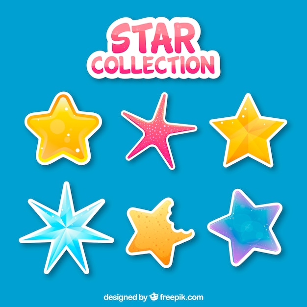 Free vector pack of decorative stars