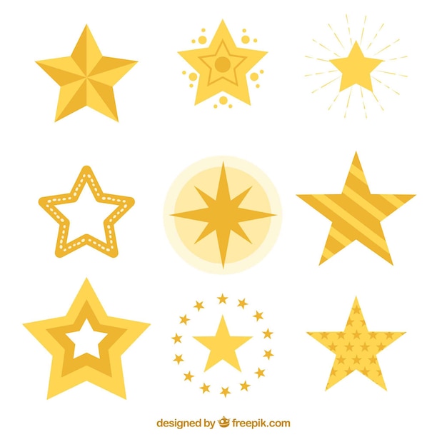 Free vector pack of decorative stars