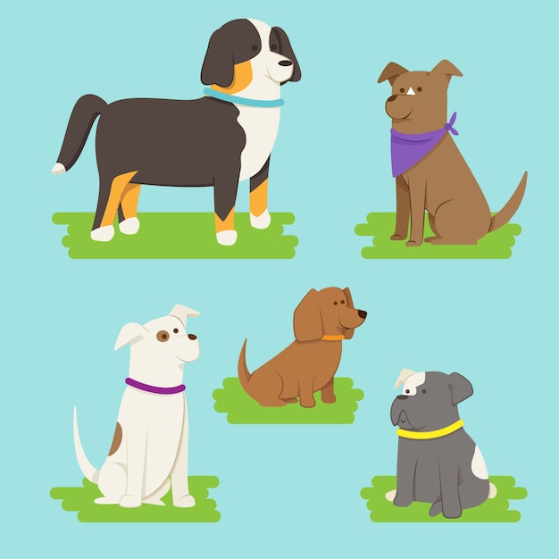 Free Vector pack of different pets