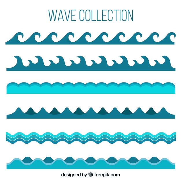 Free Vector pack of different waves