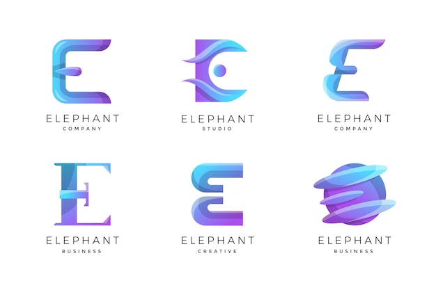 Pack of gradient o logo templates