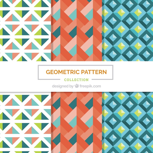 Free vector pack of nice geometric decorative patterns