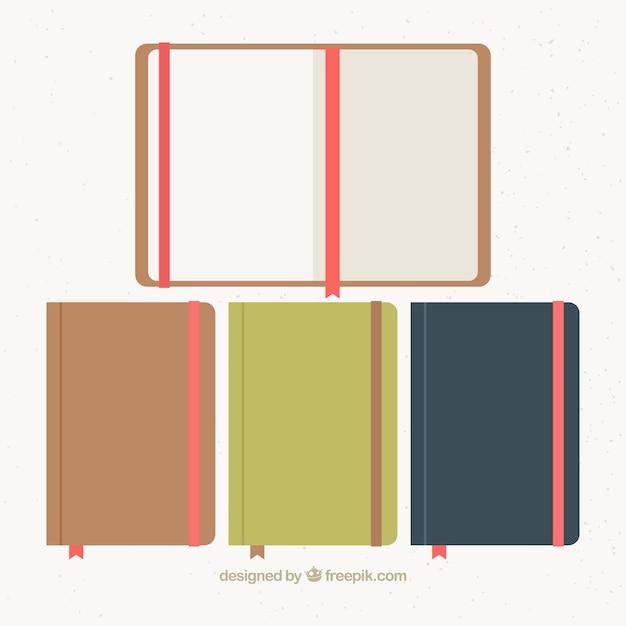 Free vector pack of notebooks