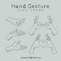 Free vector pack of sign language