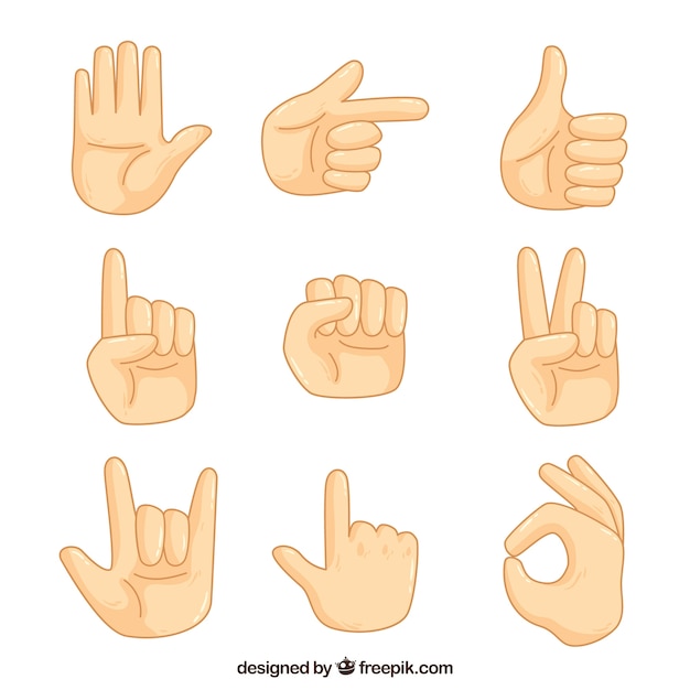 Pack of sign language