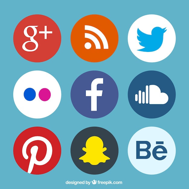 Free Vector pack of social logos