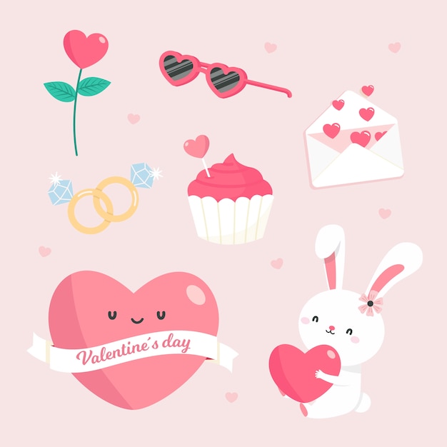 Free vector pack of valentine's day elements