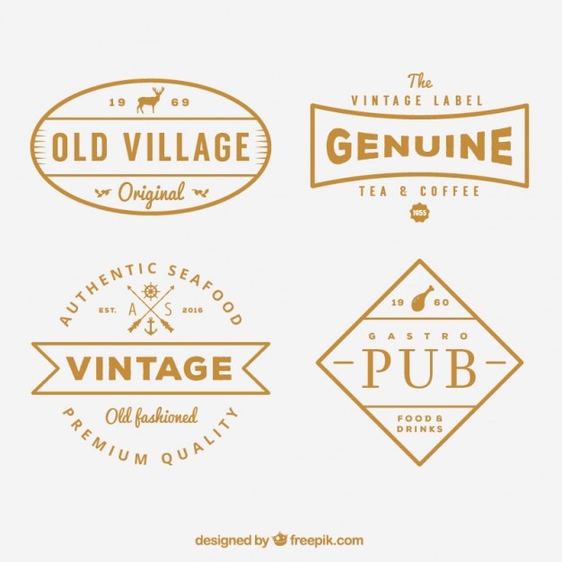 Free vector pack of vintage logos