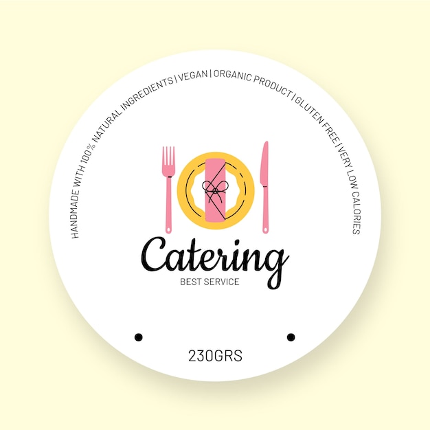 Packaging circle sticker template design