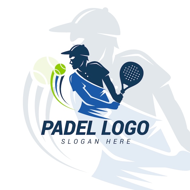 Free Vector padel logo template flat style