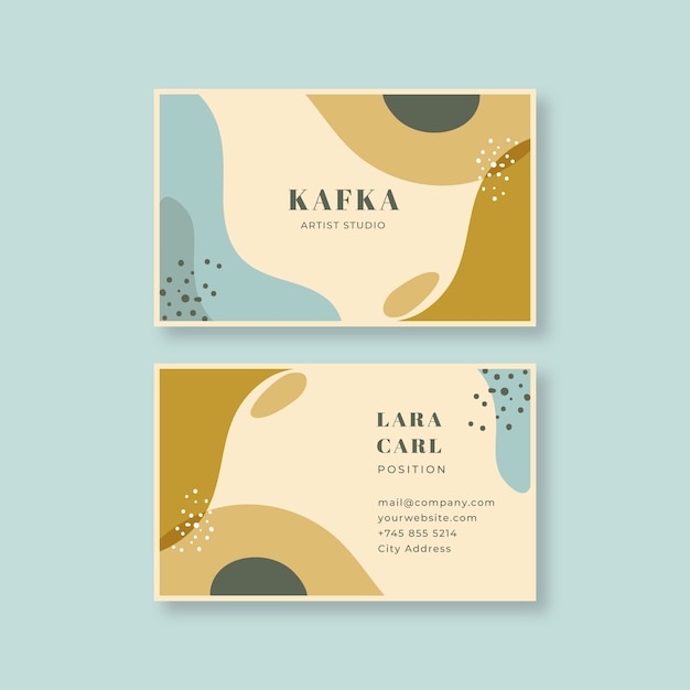 Free Vector painted design artist business card