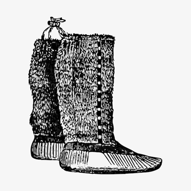 Free Vector pair of eskimo boots