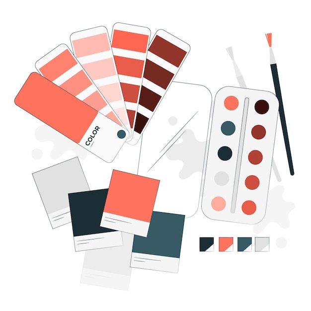 Free Vector palette concept illustration