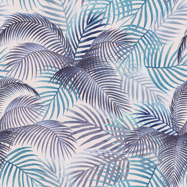 Palm leaves pattern mockup illustration