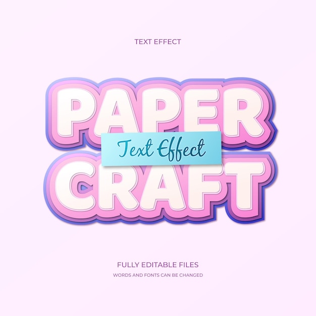 Free Vector paper cut text effect 