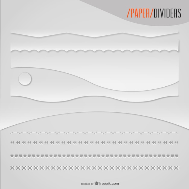 Free Vector paper text dividers collection